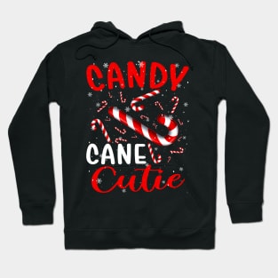 Christmas Candy Cane Cutie Girls Xmas Pajama Hoodie